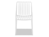 Surf Armless Outdoor Dining Chair - White