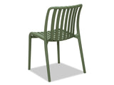 Surf Armless Outdoor Dining Chair - Green