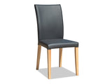 Trent Leather Dining Chair - Black