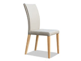 Trent Leather Dining Chair - Light Grey