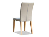 Trent Leather Dining Chair - Light Grey