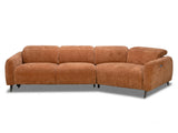 Uptown 3 Seat Recliner Chaise - Caramel