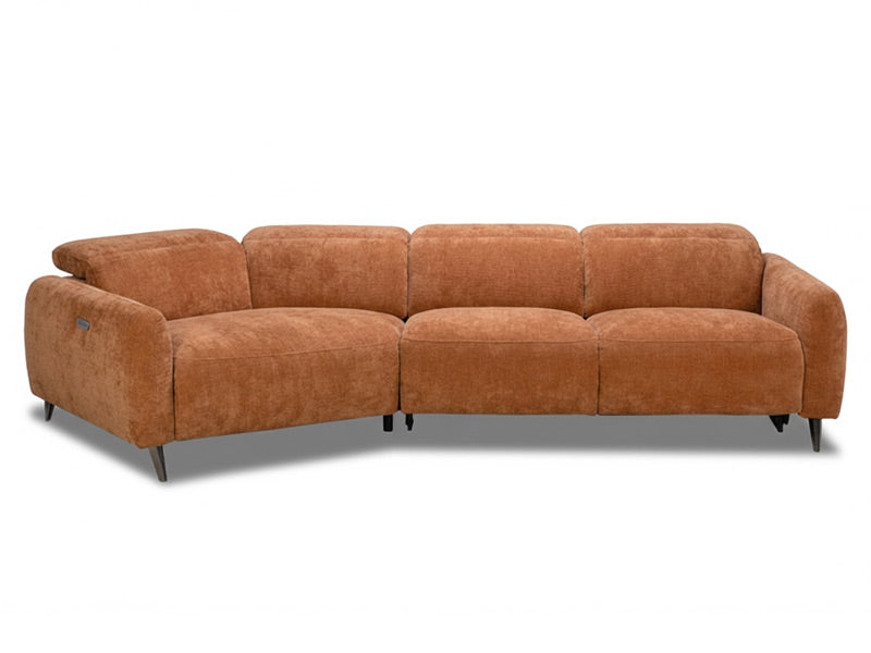 Uptown 3 Seat Recliner Chaise - Caramel