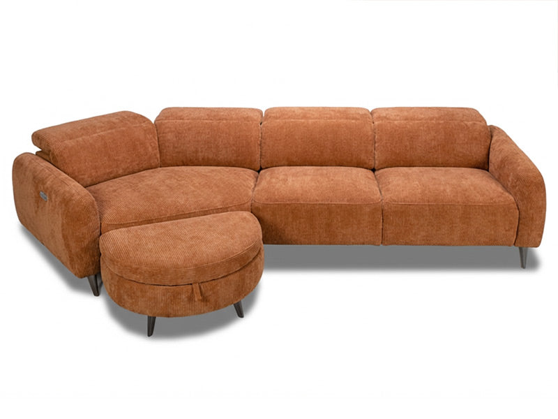 Uptown 3 Seat Recliner Chaise - Caramel