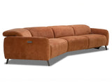 Uptown 3 Seat Recliner Chaise - Caramel