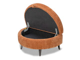 Uptown Half Circle Ottoman - Caramel