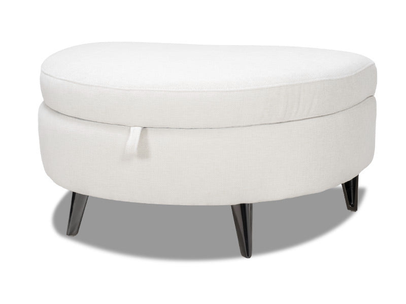 Uptown Half Circle Ottoman - Light Grey
