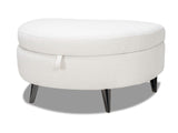 Uptown Half Circle Ottoman - Light Grey