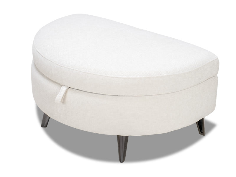 Uptown Half Circle Ottoman - Light Grey