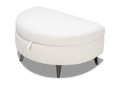 Uptown Half Circle Ottoman - Light Grey