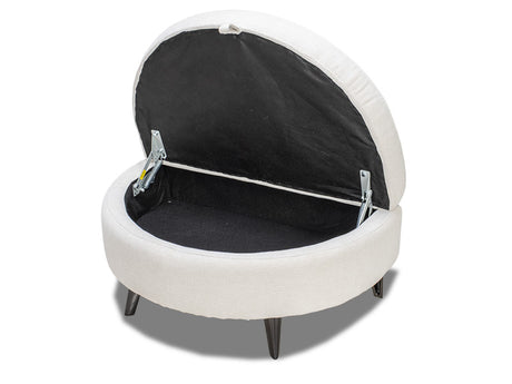 Uptown Half Circle Ottoman - Light Grey