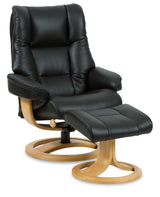 Nordic 60 Large Chair & Ottoman - Black