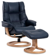 Nordic 60 Large Chair & Ottoman - Blue