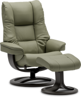 Nordic 60 Large Chair & Ottoman - Olive